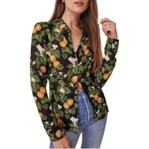 Reformation Violet Shirt in Clementine Size XS